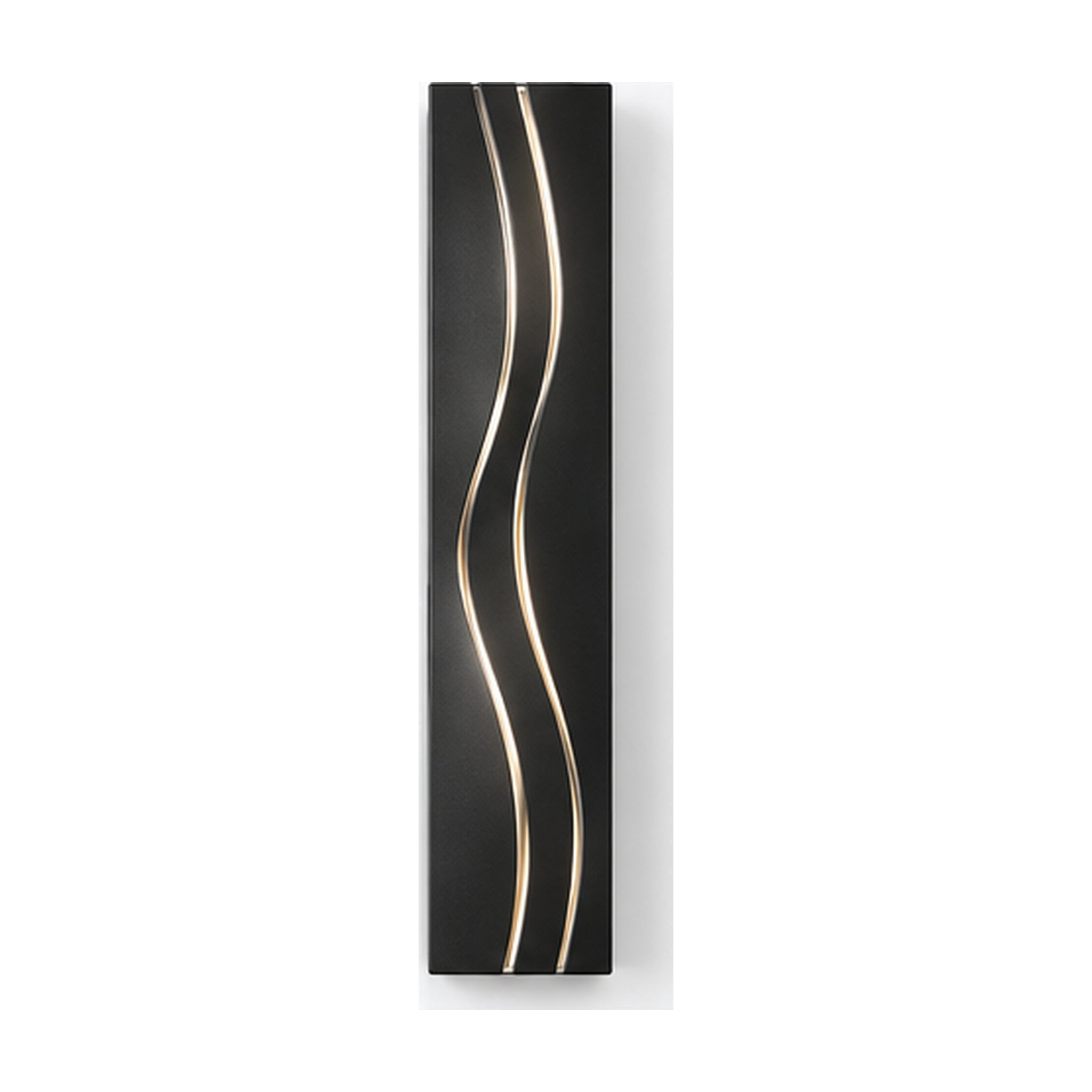 Applique Sillon Noir – Éclairage vertical à trois lignes lumineuses