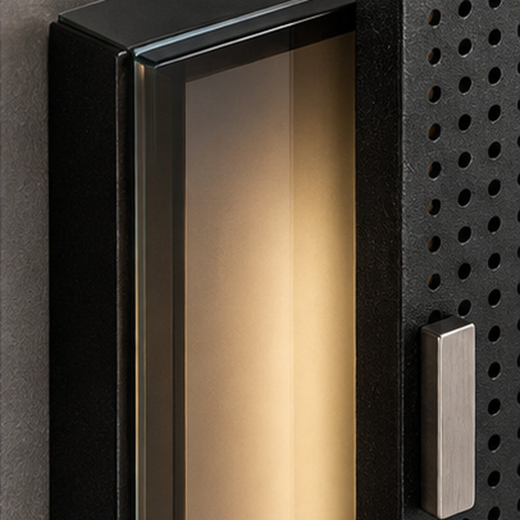 Applique Volet Coulissant – Lumière modulable en verre fumé