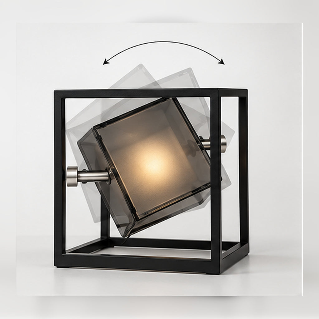 Lampe Cube Pivot – Luminaire orientable à double structure