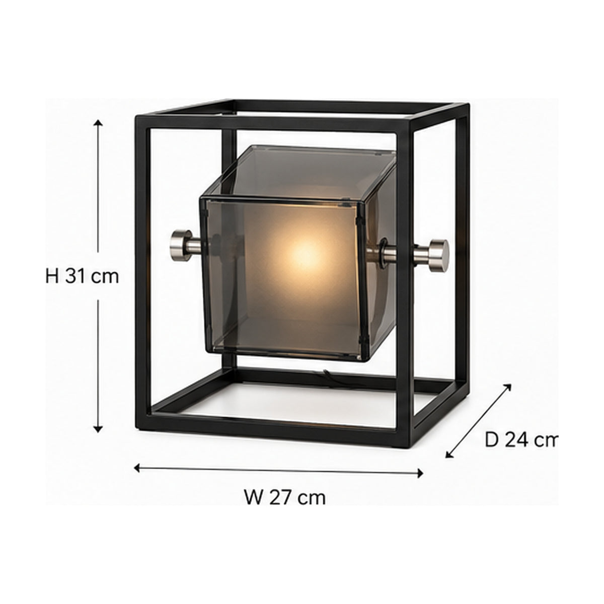Lampe Cube Pivot – Luminaire orientable à double structure