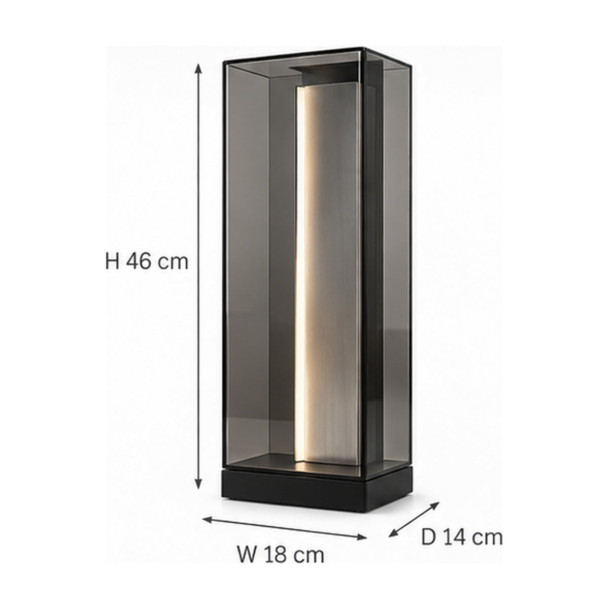 Lampe Monolithe Fumée – Éclairage d’appoint vertical et sculptural